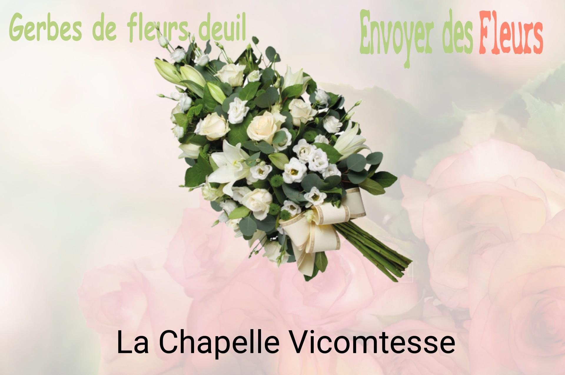Gerbe de fleurs de deuil livrée à La Chapelle-Vicomtesse